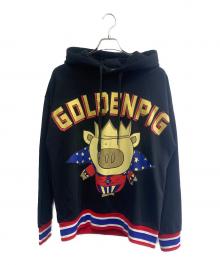 DOLCE & GABBANA（ドルチェ＆ガッバーナ）の古着「DOLCE & GABBANA ゴールデンピッグパーカー」｜ブラック