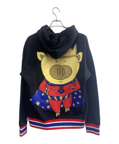 DOLCE & GABBANA（ドルチェ＆ガッバーナ）DOLCE & GABBANA (ドルチェ＆ガッバーナ) DOLCE & GABBANA ゴールデンピッグパーカー ブラック サイズ:50の古着・服飾アイテム