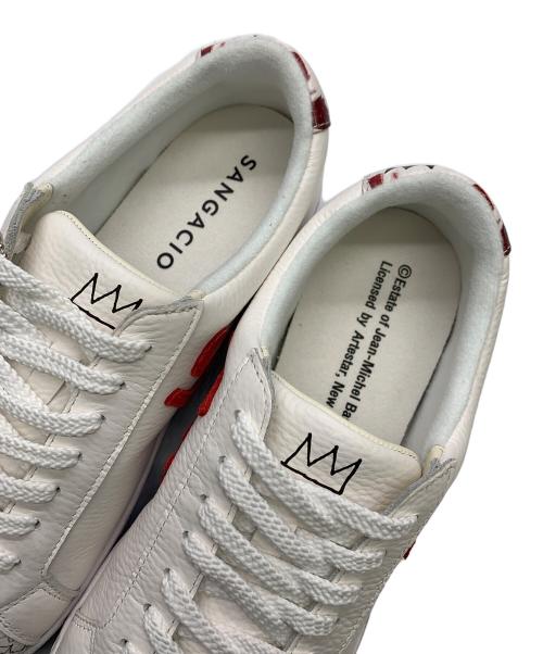 via SANGACIO（ヴィア・サンガチオ）via SANGACIO (ヴィア・サンガチオ) Jean-Michel Basquiat (ジャン ミシェル バスキア) にゅSG『Basquiat』 ホワイト サイズ:26.5の古着・服飾アイテム