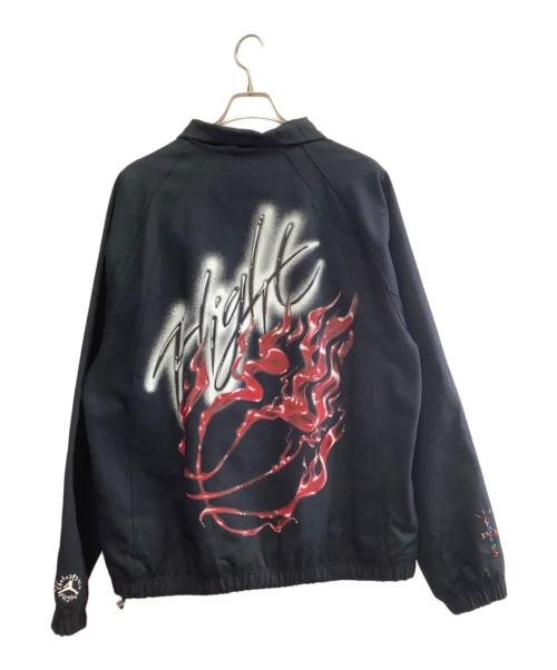 JORDAN BRAND（ジョーダン ブランド）JORDAN BRAND Travis Scott (トラヴィススコット) JORDAN BRAND×TRAVIS SCOTT　M J TS WVN JKT BLACK 22HO-S　ウーブンジャケット ブラック サイズ:Lの古着・服飾アイテム