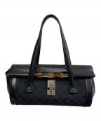 GUCCIグッチ）の古着「GUCCI　バンブーハンドルバッグ」｜ブラック