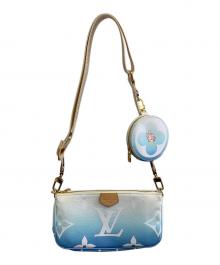 LOUIS VUITTON（ルイ ヴィトン）の古着「ジャイアント ミュルティ・ポシェット・アクセソワール」｜ホワイト×スカイブルー