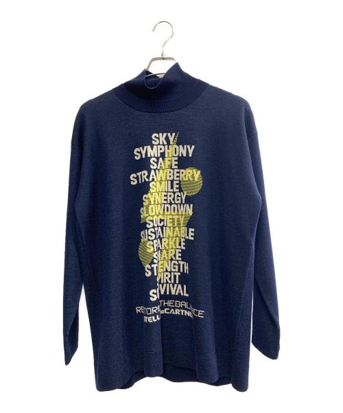 STELLA McCARTNEY（ステラマッカートニー）STELLA McCARTNEY (ステラマッカートニー) Tom Tosseyn (Tom Tosseyn) STELLA McCARTNEY×Tom Tosseyn　シェアード3 21AW　グラフィックニット ネイビー サイズ:Sの古着・服飾アイテム