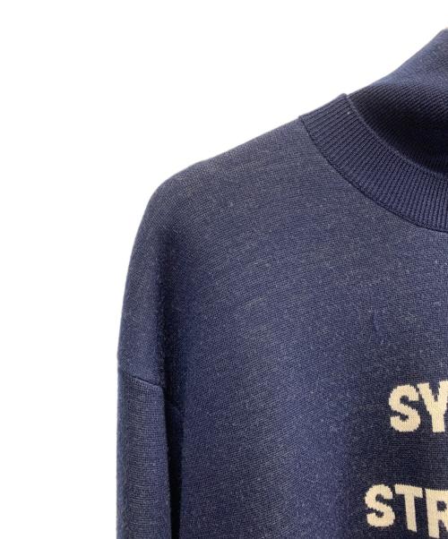 STELLA McCARTNEY（ステラマッカートニー）STELLA McCARTNEY (ステラマッカートニー) Tom Tosseyn (Tom Tosseyn) STELLA McCARTNEY×Tom Tosseyn　シェアード3 21AW　グラフィックニット ネイビー サイズ:Sの古着・服飾アイテム