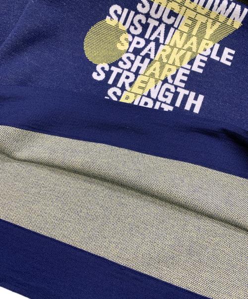 STELLA McCARTNEY（ステラマッカートニー）STELLA McCARTNEY (ステラマッカートニー) Tom Tosseyn (Tom Tosseyn) STELLA McCARTNEY×Tom Tosseyn　シェアード3 21AW　グラフィックニット ネイビー サイズ:Sの古着・服飾アイテム