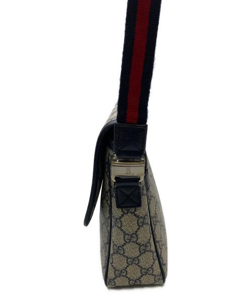 GUCCI（グッチ）GUCCI (グッチ) GUCCI GG柄 ショルダーバッグ ベージュ×ネイビーの古着・服飾アイテム
