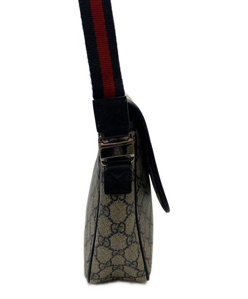 GUCCI（グッチ）GUCCI (グッチ) GUCCI GG柄 ショルダーバッグ ベージュ×ネイビーの古着・服飾アイテム
