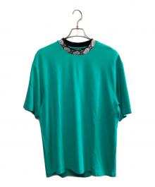 Acne studios（アクネ ストゥディオス）の古着「ACNE STUDIOS　レーヨンモックネックカットソー」｜グリーン