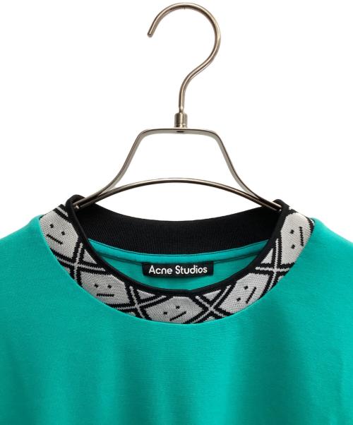 Acne studios（アクネ ストゥディオス）Acne studios (アクネ ストゥディオス) ACNE STUDIOS　レーヨンモックネックカットソー グリーン サイズ:Sの古着・服飾アイテム