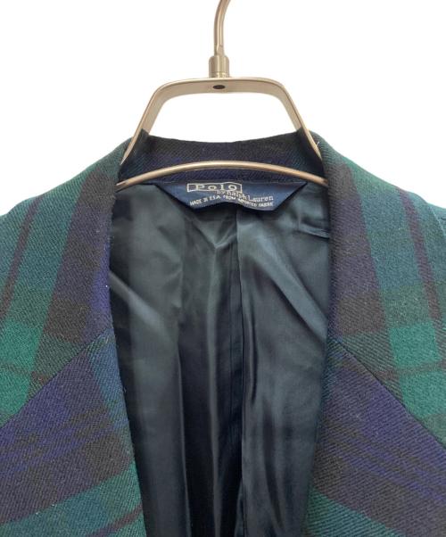 POLO RALPH LAUREN（ポロ・ラルフローレン）POLO RALPH LAUREN (ポロ・ラルフローレン) POLO RALPH LAUREN　金釦ブレザー ネイビー×グリーン サイズ:42Rの古着・服飾アイテム