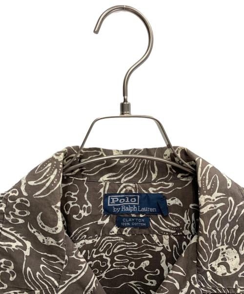 POLO RALPH LAUREN（ポロ・ラルフローレン）POLO RALPH LAUREN (ポロ・ラルフローレン) 半袖シャツ ブラウン×ホワイト サイズ:SIZE Mの古着・服飾アイテム