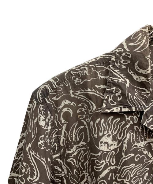 POLO RALPH LAUREN（ポロ・ラルフローレン）POLO RALPH LAUREN (ポロ・ラルフローレン) 半袖シャツ ブラウン×ホワイト サイズ:SIZE Mの古着・服飾アイテム