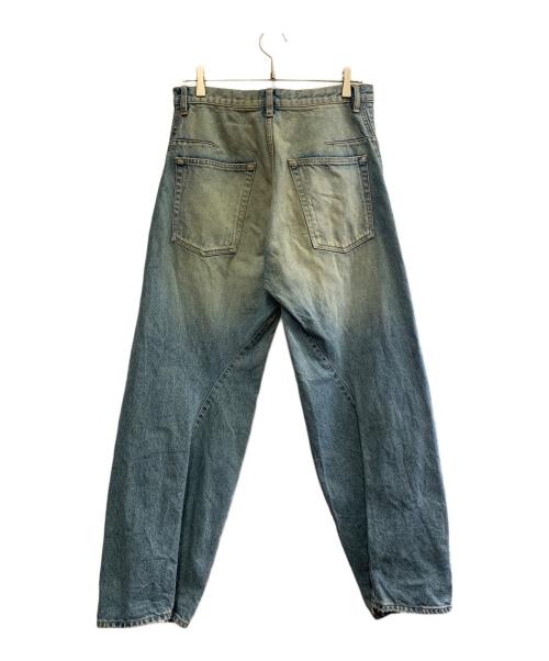 NVRFRGT（ネヴァーフォーゲット）NVRFRGT (ネヴァーフォーゲット) 3D Twisted Wide Leg Jeans サイズ:SIZE2の古着・服飾アイテム