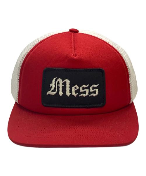 SUPREME（シュプリーム）SUPREME (シュプリーム) 23AW Mess Mesh Back 5-Panel レッド×ホワイトの古着・服飾アイテム