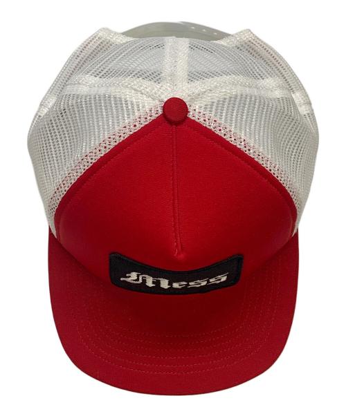 SUPREME（シュプリーム）SUPREME (シュプリーム) 23AW Mess Mesh Back 5-Panel レッド×ホワイトの古着・服飾アイテム
