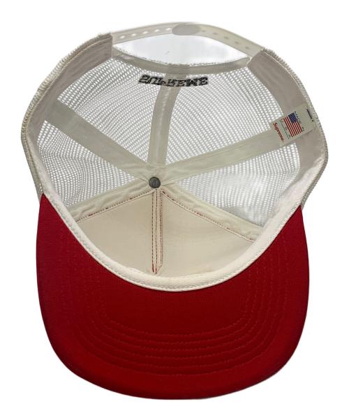 SUPREME（シュプリーム）SUPREME (シュプリーム) 23AW Mess Mesh Back 5-Panel レッド×ホワイトの古着・服飾アイテム
