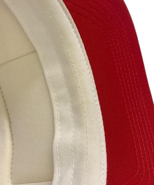 SUPREME（シュプリーム）SUPREME (シュプリーム) 23AW Mess Mesh Back 5-Panel レッド×ホワイトの古着・服飾アイテム