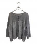 ISSEY MIYAKE meイッセイ ミヤケ ミー）の古着「ISSEY MIYAKE ME　シワ加工ブラウス」｜グレー