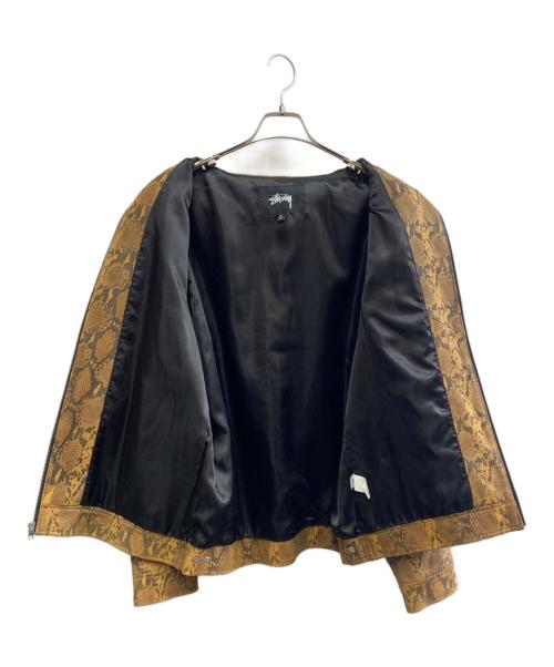 stussy（ステューシー）stussy (ステューシー) stussy　レザージャケット ブラウン サイズ:Mの古着・服飾アイテム