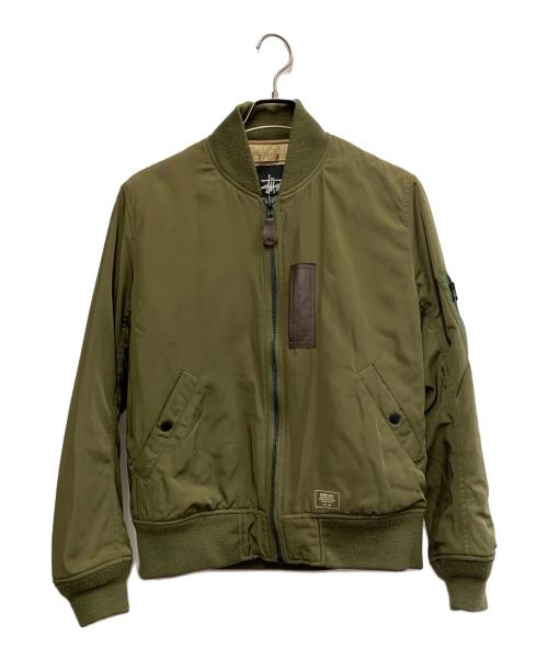 stussy（ステューシー）stussy (ステューシー) stussy MFG MA-1ジャケット カーキ サイズ:MEDIUMの古着・服飾アイテム