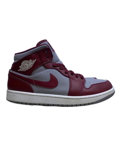 NIKE（ナイキ）NIKE (ナイキ) Air Jordan 1 Mid バーガンディー×グレー サイズ:UK8.5の古着・服飾アイテム