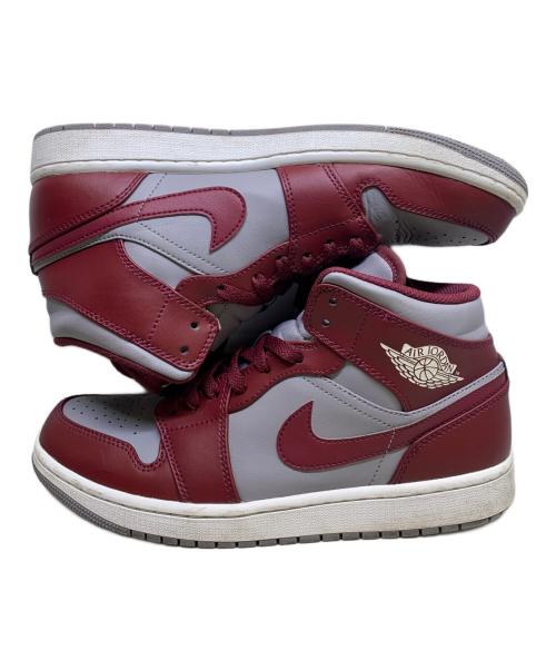 NIKE（ナイキ）NIKE (ナイキ) Air Jordan 1 Mid バーガンディー×グレー サイズ:UK8.5の古着・服飾アイテム