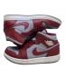 中古・古着 NIKE (ナイキ) Air Jordan 1 Mid バーガンディー×グレー サイズ:UK8.5：9000円