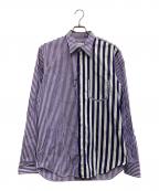 Maison Margielaメゾンマルジェラ）の古着「Maison Margiela　長袖シャツ」｜パープル×ホワイト