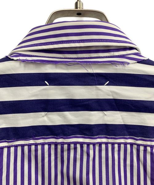 Maison Margiela（メゾンマルジェラ）Maison Margiela (メゾンマルジェラ) Maison Margiela　長袖シャツ パープル×ホワイト サイズ:41の古着・服飾アイテム