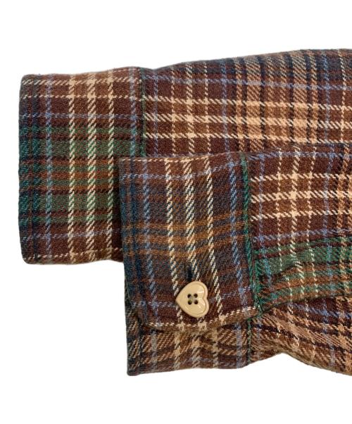 HUMAN MADE（ヒューマンメイド）HUMAN MADE (ヒューマンメイド) 長袖シャツ ブラウン×グリーン サイズ:Mの古着・服飾アイテム