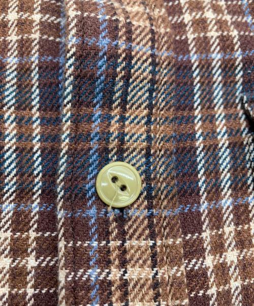 HUMAN MADE（ヒューマンメイド）HUMAN MADE (ヒューマンメイド) 長袖シャツ ブラウン×グリーン サイズ:Mの古着・服飾アイテム