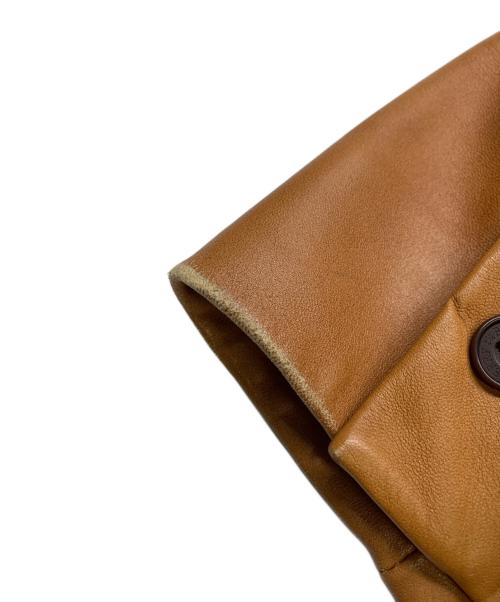 BURBERRY BLACK LABEL（バーバリーブラックレーベル）BURBERRY BLACK LABEL (バーバリーブラックレーベル) ラムレザーテーラードジャケット ブラウン サイズ:Mの古着・服飾アイテム