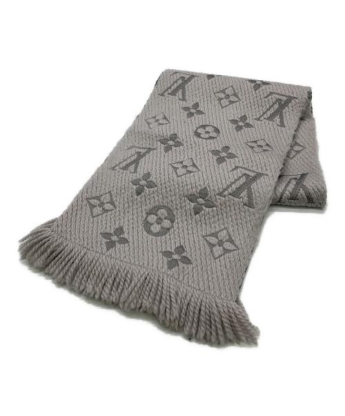 LOUIS VUITTON（ルイ ヴィトン）LOUIS VUITTON (ルイ ヴィトン) LOUIS VUITTON　モノグラム　エシャルプ ロゴマニア　マフラー グレーの古着・服飾アイテム