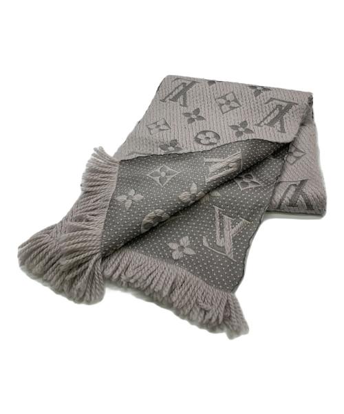 LOUIS VUITTON（ルイ ヴィトン）LOUIS VUITTON (ルイ ヴィトン) LOUIS VUITTON　モノグラム　エシャルプ ロゴマニア　マフラー グレーの古着・服飾アイテム