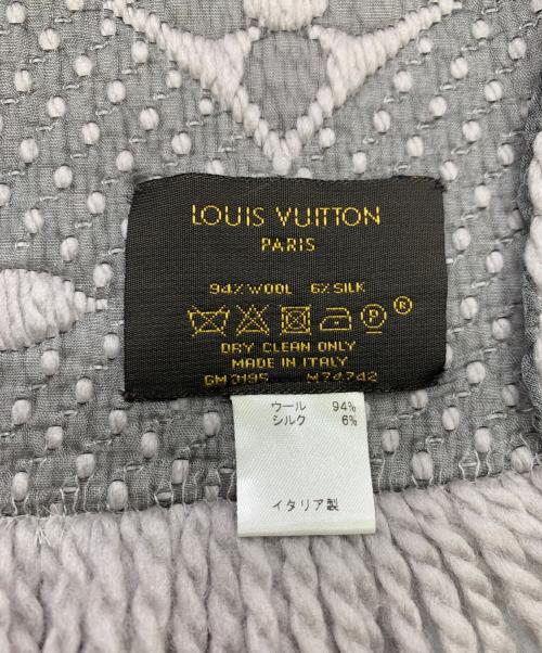 LOUIS VUITTON（ルイ ヴィトン）LOUIS VUITTON (ルイ ヴィトン) LOUIS VUITTON　モノグラム　エシャルプ ロゴマニア　マフラー グレーの古着・服飾アイテム