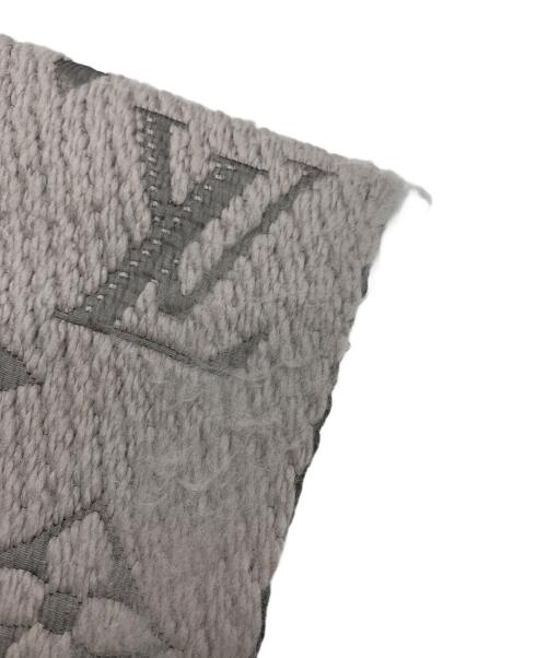 LOUIS VUITTON（ルイ ヴィトン）LOUIS VUITTON (ルイ ヴィトン) LOUIS VUITTON　モノグラム　エシャルプ ロゴマニア　マフラー グレーの古着・服飾アイテム