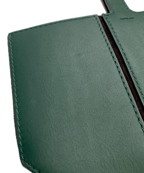 MICHAEL KORS（マイケル・コース）MICHAEL KORS (マイケル・コース) MICHAEL KORS　JORDI　レザートートバッグ グリーンの古着・服飾アイテム