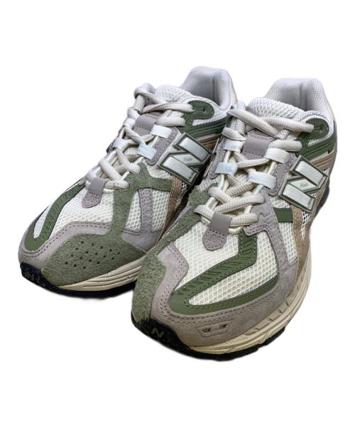 NEW BALANCE（ニューバランス）NEW BALANCE (ニューバランス) スニーカー アイボリー×グリーン サイズ:25.5㎝の古着・服飾アイテム