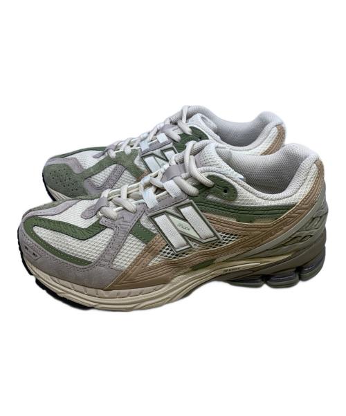 NEW BALANCE（ニューバランス）NEW BALANCE (ニューバランス) スニーカー アイボリー×グリーン サイズ:25.5㎝の古着・服飾アイテム