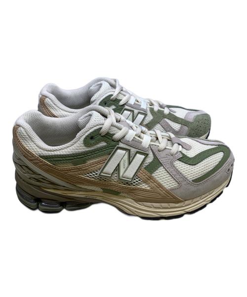 NEW BALANCE（ニューバランス）NEW BALANCE (ニューバランス) スニーカー アイボリー×グリーン サイズ:25.5㎝の古着・服飾アイテム