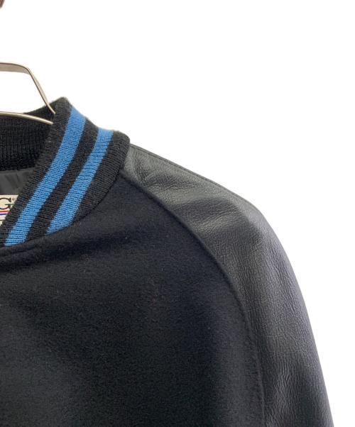 DeLong（デロング）DeLong (デロング) DeLONG　ウール切替レザーブルゾン ブラック サイズ:Lの古着・服飾アイテム