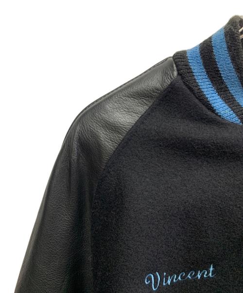 DeLong（デロング）DeLong (デロング) DeLONG　ウール切替レザーブルゾン ブラック サイズ:Lの古着・服飾アイテム