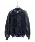 DeLong（デロング）の古着「DeLONG　ウール切替レザーブルゾン」｜ブラック