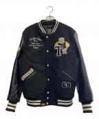 TOP GUNトップガン）の古着「TOP GUN MA-1 レザーブルゾン」｜ブラック