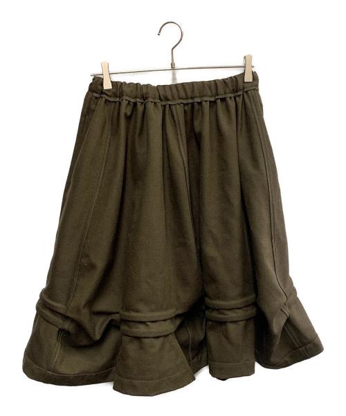 COMME des GARCONS（コムデギャルソン）COMME des GARCONS (コムデギャルソン) COMME des GARCONS　カーキ　ウールミディスカート カーキ サイズ:SIZE XSの古着・服飾アイテム