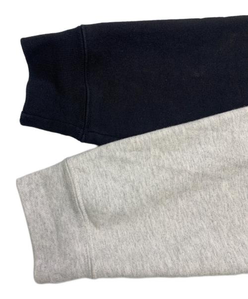 SUPREME（シュプリーム）SUPREME (シュプリーム) Split Crewneck Sweatshirt グレー×ブラック サイズ:Mの古着・服飾アイテム