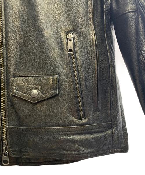 HARLEY-DAVIDSON（ハーレーダビッドソン）HARLEY-DAVIDSON (ハーレーダビッドソン) レザーライダースジャケット ブラック サイズ:Sの古着・服飾アイテム