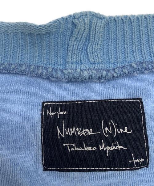 NUMBER (N)INE（ナンバーナイン）NUMBER (N)INE (ナンバーナイン) 薄手カーディガン スカイブルー サイズ:SIZE 4の古着・服飾アイテム