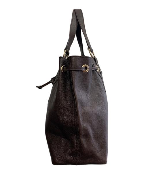 Yves Saint Laurent（イヴサンローラン）Yves Saint Laurent (イヴサンローラン) Yves Saint Laurent　サックダブル トートバッグ ダークブラウンの古着・服飾アイテム