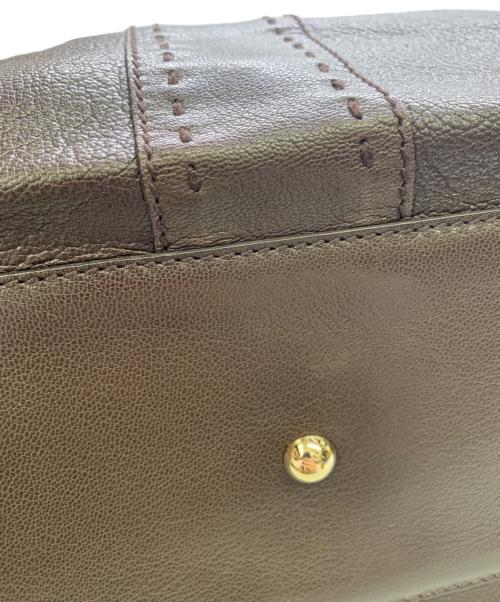 Yves Saint Laurent（イヴサンローラン）Yves Saint Laurent (イヴサンローラン) Yves Saint Laurent　サックダブル トートバッグ ダークブラウンの古着・服飾アイテム